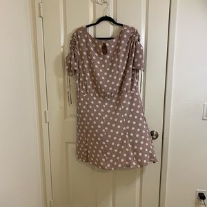 Muted pink polka dot dress from Showpo